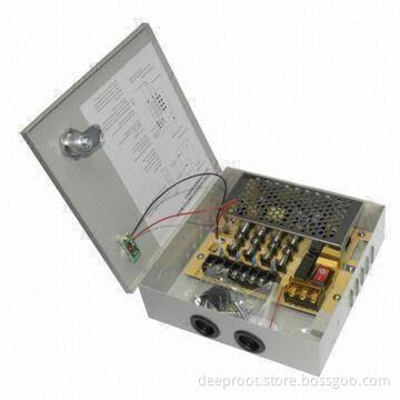 12V/3.2A 4-way Output Centralized Power Supply for CCTVs, with 38W Maximum Power